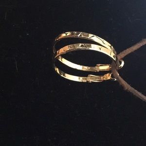 Gold tone hoop earrings